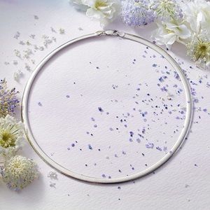 Ross-Simons Sterling Silver Omega Necklace